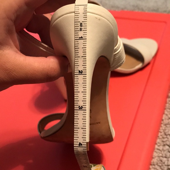 ANTONIO MELANI White Leather Strap High Heels - Picture 8 of 10